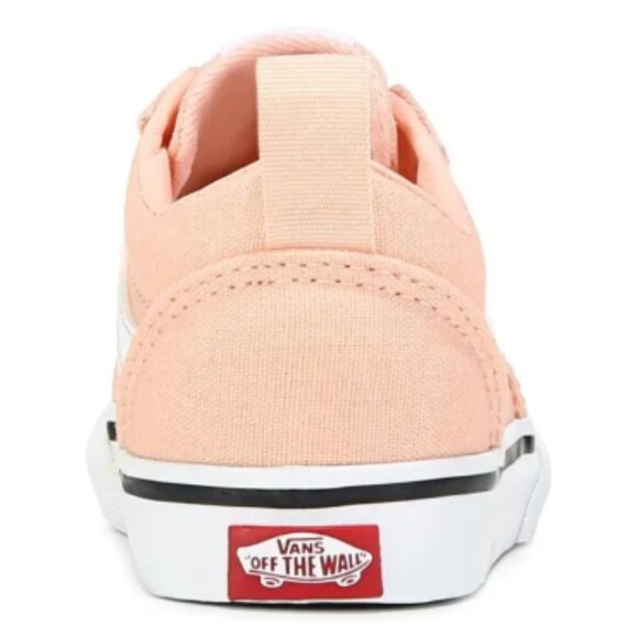 New in Box Vans Kids' Ward Low Top Slip On Sneaker Toddler Peach Pink & White - Picture 4 of 4